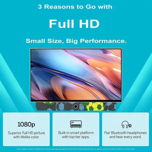 Vista 3 de Smart TV portátil de 27 pulgadas con batería incorporada, TV al aire libre FHD de 1080P para casas rodantes y campamentos, HDR10, Dolby Audio, WiFi