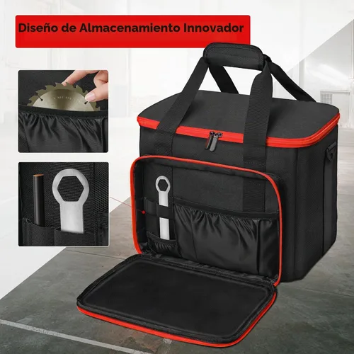 Vista 3 de Bolsa de herramientas compatible con sierra circular Milwaukee M18 2630-20, DEWALT 20V MAX DCS391B/DCS565B, caja de sierra circular