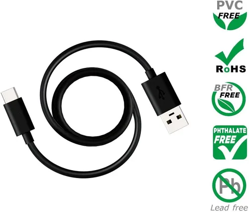 Vista 7 de Motorola Essentials OEM SKN6473A USB-A 2.0 a USB-C (Tipo C) Cable de datos/carga para Moto G Power/Play/Pure/Stylus 5G, G7, One 5G Ace, Edge, Edge+