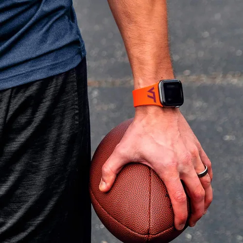 Vista 3 de Virginia Tech Hokies - Correa deportiva de silicona compatible con Apple Watch, Naranja, 38/40/41 mm
