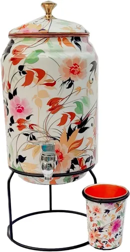 Vista 2 de ORNATE INTERNATIONAL - Enfriador de agua de 5 litros con soporte para cocina, dispensador de agua, dispensador de agua de 5 litros y vidrio