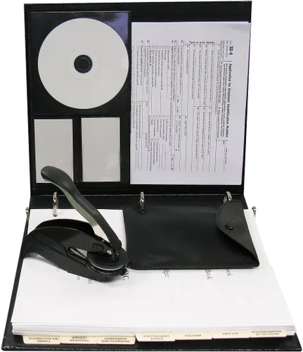 Vista 3 de Corpkit corporativo personalizado con actas impresas y estatutos/acuerdo operativo, carpeta negra, funda, sello corporativo, certificados con trozos