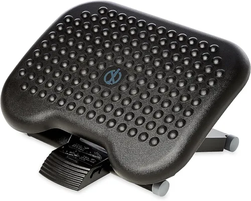 Vista 2 de Rubbermaid Commercial 4653 Reposapiés inclinable con ajuste de altura 18 1/8 x 14 1/4 x 4 1/8-6 5/8 carbón