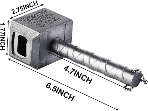 Vista 3 de Thor Hammer - Abridor de botellas de cerveza automático con tapa magnética, abridor de botellas de cerveza de acero inoxidable Thors Hammer, ideal