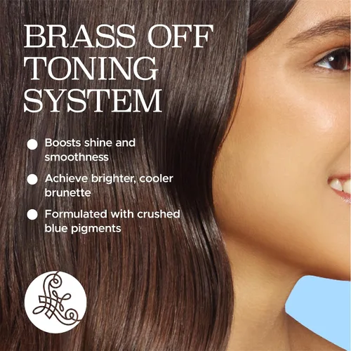 Vista 2 de Luseta - Champú azul para color castaño cobrizo y tonos fríos, depósito de color e iluminación para cabello tratado, 16.9 onzas