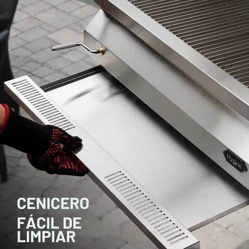 Vista 5 de Hygrill - Parrilla de carbón integrada de acero inoxidable de 32 pulgadas