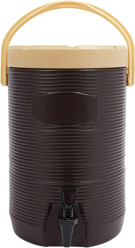 Vista 2 de Dispensador de bebidas aislado de acero inoxidable de 4.49 galones, dispensador de bebidas frías y calientes con boquilla y asa, retención