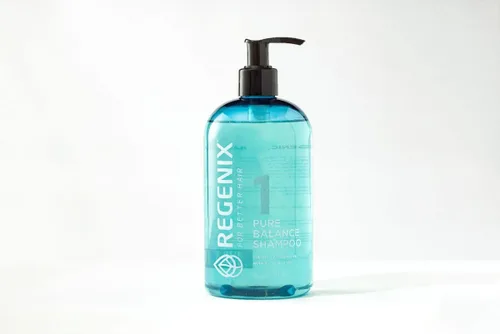 Vista 2 de Regenix Champú Pure Balance para cabello graso a normal, vigoriza el cuero cabelludo, limpia el cabello de contaminación, toxinas y residuos, libre