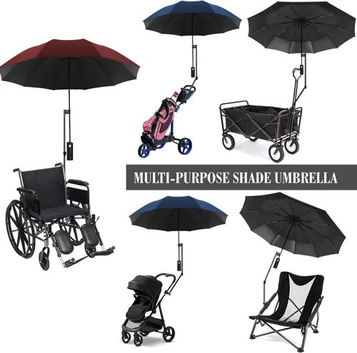 Vista 7 de XLINGZA Sombrilla de playa UPF 50+ con abrazadera universal ajustable