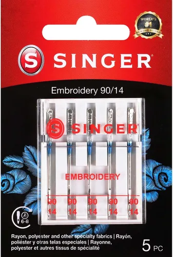 Vista 9 de SINGER Agujas universales para máquina de coser de bordado, 80/12, 5
