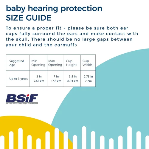 Vista 7 de BANZ Bubzee Audífonos para Bebé para Protección contra el Ruido - Orejeras para Bebé, Recién Nacido, Infante y Niño Pequeño, 0 a 36 Meses
