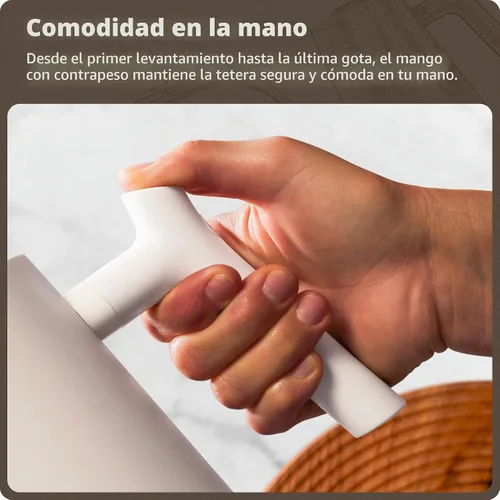 Vista 8 de Greater Goods - Hervidor eléctrico de cuello de cisne, 1200W de acero inoxidable con control de temperatura de precisión, hervido rápido, sin BPA