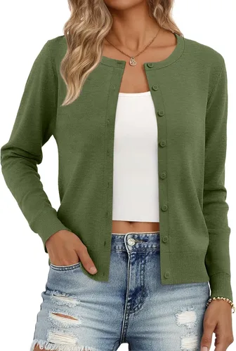 Vista 21 de Trendy Queen Women's Lightweight Knit Cardigan Gris Melange