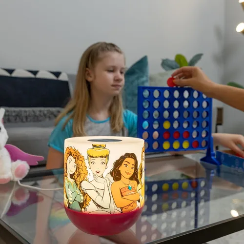 Vista 6 de Disney Princesas - Lámpara de Noche LED de Mesa con Cambio de Color, Sensor Táctil, Moana, Bella, Jasmine, Mulan, para Niños, Bebés, Dormitorio