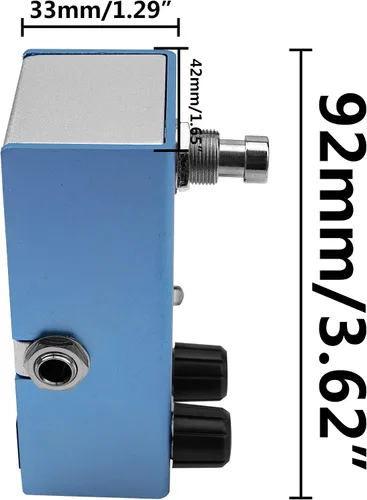 Vista 6 de Mini pedal de efectos de guitarra eléctrica, carcasa de metal, adaptador de CC de 9 V, True Bypass para kit de guitarra eléctrica múltiple