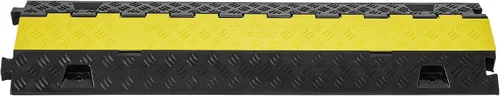 Vista 9 de VEVOR Rampa Protectora de Cables, 2 Canales, Capacidad de 22000 libras/eje, Cubierta Resistente de Cables de Alambre de TPU, Protector de Manguera