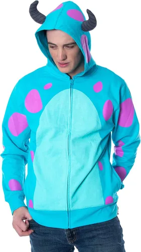 Vista 4 de Disney Monsters Inc. Sulley - Sudadera unisex con capucha y cremallera para adulto