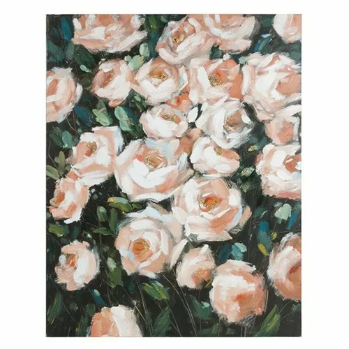 Vista 2 de Cuadro Óleo Roses Madera de pino
