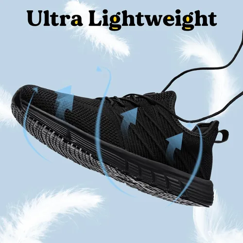 Vista 6 de Zapatos de trabajo antideslizantes para hombre, zapatos de trabajo antideslizantes negros, zapatos de trabajo resistentes al agua, zapatos