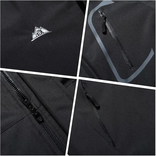 Vista 8 de Chaqueta de esquí impermeable para hombre, resistente al viento, cortavientos, abrigo de nieve cálido con capucha
