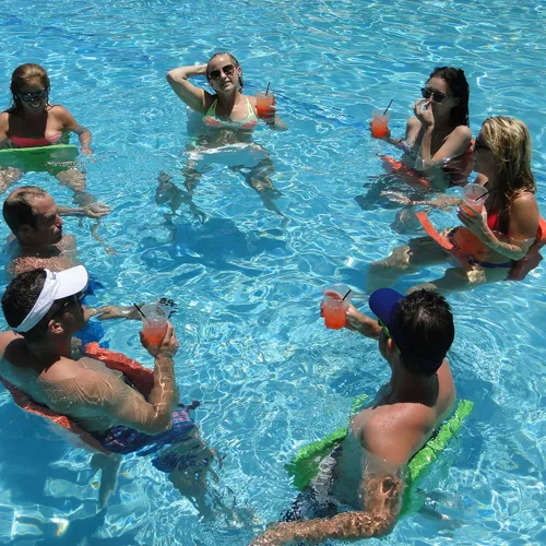 Vista 7 de TRC Recreation Lazy Bunz - Flotador de espuma para piscina para adultos y niños, tumbona para piscina, lago, río y playa esenciales Azul Bahama