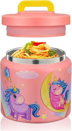 Vista 18 de JXXM Tarro térmico de 8 onzas para alimentos fríos y calientes para niños, recipientes aislados para el almuerzo, tarro de comida caliente, a prueba