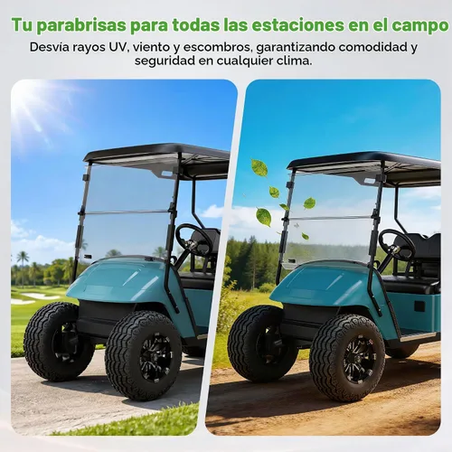 Vista 3 de 10L0L Golf Cart Windshield for EZGO TXT Gas and Electric 1995-up,5MM Transparente