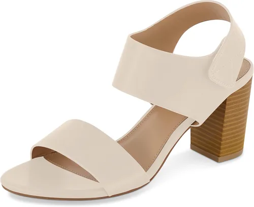 Vista 2 de CUSHIONAIRE Sandalia Talent con tacón recortado para mujer + espuma viscoelástica y anchos disponibles