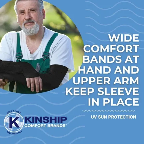 Vista 6 de Mangas protectoras de brazo para piel fina de ancianos, moretones, protección solar, hombres, mujeres