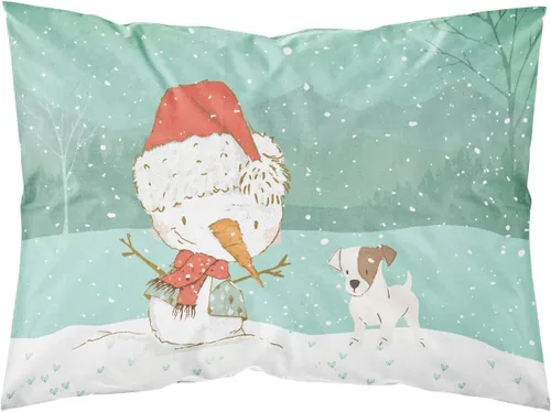 Vista 90 de Caroline's Treasures BB7625PILLOWCASE - Funda de almohada decorativa de tela con texto en inglés "Welcome Friends" Airedale Terrier estándar