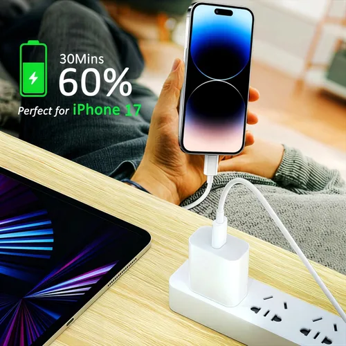 Vista 5 de Paquete de 2 cables de carga USB C a USB C de 3 pies y 60 W, cable de carga rápida tipo C a tipo C, para iPhone 16 E/17/Air/15/Pro/Plus/Pro Max