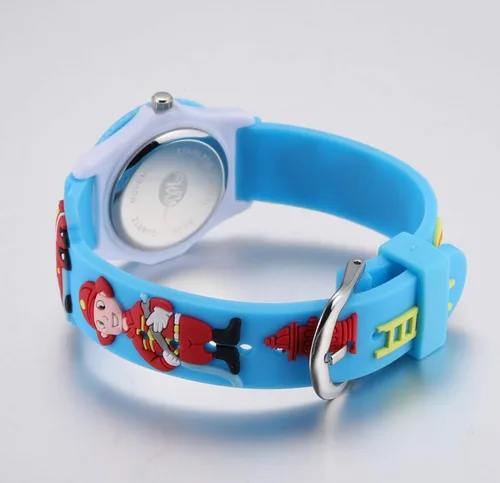 Vista 2 de Jewtme Lindos relojes para niños pequeños de 3 a 8 años analógicos para profesores de tiempo 3D, correa de silicona de dibujos animados para niñas
