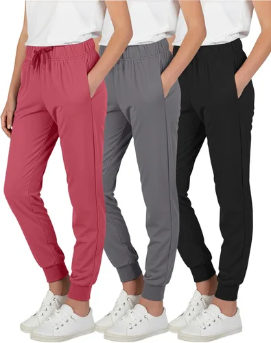 Vista 13 de Real Essentials Paquete de 3: pantalones deportivos casuales para niñas (de 7 a 16 años)
