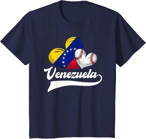 Vista 53 de Camiseta de béisbol venezolana con diseño de corazón y bandera de Venezuela, Negro
