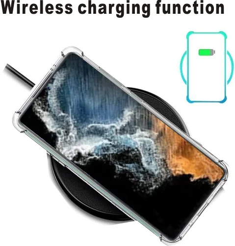 Vista 10 de Funda para Samsung Galaxy S22 5G Ultra Phone Shock TPU Clear