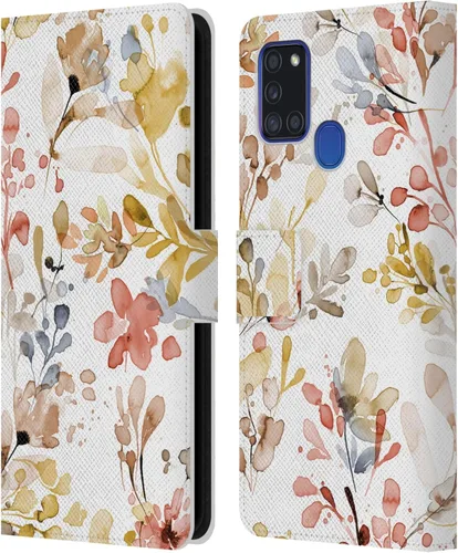 Vista 142 de Head Case Designs Officially Licensed Ninola Beige Wild Grasses Leather Wallet Case Compatible with Samsung Galaxy A07 4G