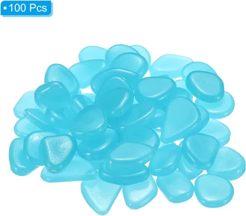 Vista 3 de MECCANIXITY 100 piedras brillantes de 0.78 a 1.18 pulgadas (20 a 1.181 in), decoración en la oscuridad, piedras luminosas, decoración de bricolaje