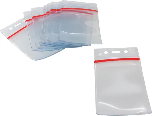 Vista 2 de Baumgartens - Soporte vertical sellable para insignias, 3 3/4 x 2 5/8 pulgadas, transparente, paquete de 50