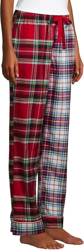 Vista 3 de Lands End Pantalones de pijama de franela con estampado para mujer