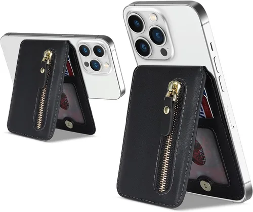 Vista 15 de Cavor Compatible con Apple Magsafe Wallet con soporte ajustable, cartera magnética para iPhone 17/16 Pro Max/15/14 Plus/13/12 Magsafe - Tarjetero