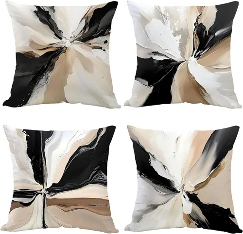 Vista 10 de OUZ Fundas de almohada de terciopelo suave con textura de mármol gris, azul marino y dorado, funda de almohada decorativa moderna de arte abstracto