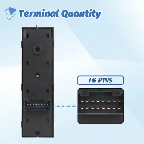 Vista 3 de Master - Interruptor de ventana eléctrica para Hyundai Tucson 93571-2S000 2010-2015 Control lateral delantero izquierdo del conductor, reemplaza