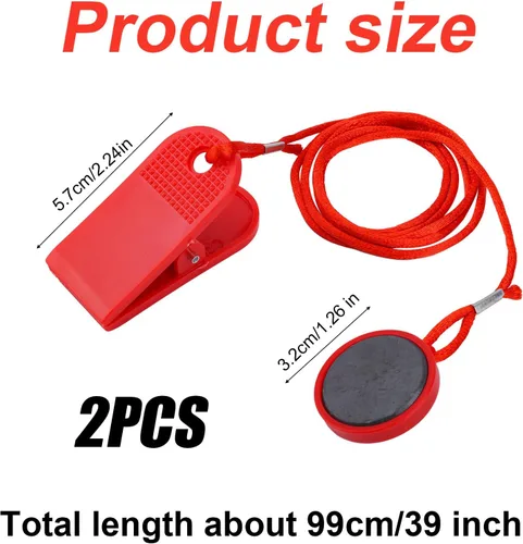Vista 2 de Magnetic Safety Switch, Round Magnet Treadmill Safety Key Replacement Universal Treadmill Magnet Safety Key Treadmill Magnets Treadmill Parts