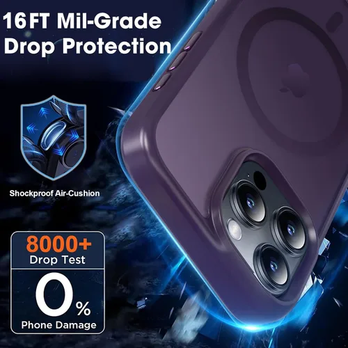Vista 12 de MOCCA - Funda magnética resistente para iPhone XR de 6.1 pulgadas, compatible con MagSafe, funda con protección contra caídas de grado militar