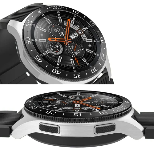 Vista 4 de AISPORTS Bisel Styling Compatible con Samsung Galaxy Watch 1.811 in Bisel Anillo Cubierta Adhesiva Anti Scratch Protección Acero Inoxidable Bisel