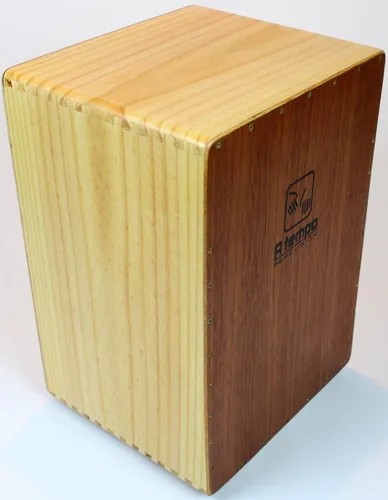 Vista 2 de A Tempo Percussion Cajón, Bronceado (CJ-BASIC-01)