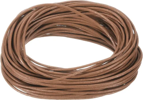 Vista 20 de uxcell 11 yardas 0.059 in redondo cordón de cuero cordón cuerda para manualidades DIY negro