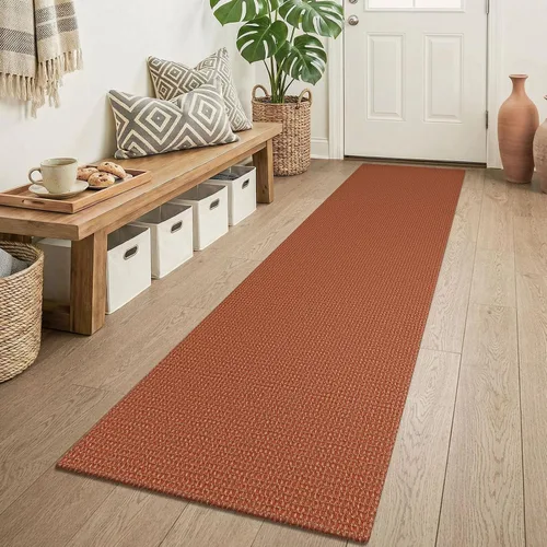 Vista 78 de KOZYFLY - Tapete para puerta de interior, lavable, pequeña, antideslizante, con respaldo de goma, felpudo de algodón para el hogar, color negro