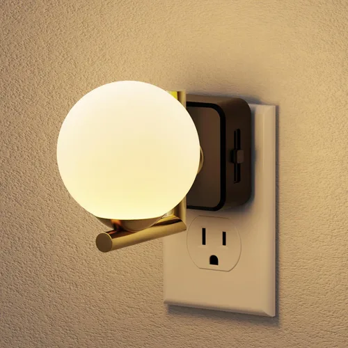 Vista 23 de JandCase Luz de Noche LED, Luces Nocturnas Regulables Enchufables en la Pared, Luz Nocturna Moderna con Sensor de Luz Automático de Encender/Apagar