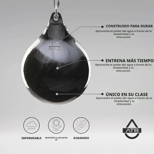 Vista 3 de Bolsa de entrenamiento Aqua Training Bag, saco de boxeo pesado de 18" y 120 libras
